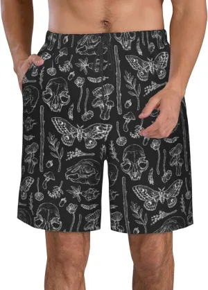 SWEET TANG Men's Soft Short Pants Breathable Beachwear Loose Shorts with Pockets