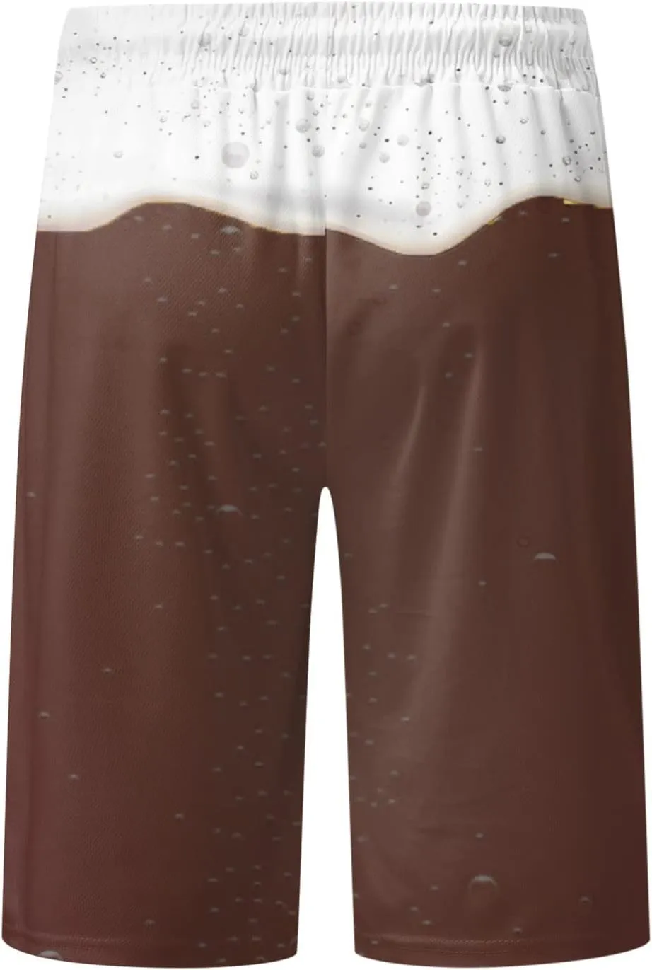Swim Trunks 2024 Short Pants Casual Printed Short Floral Beach Splicing Fashion Beach Pants Dissolving Swim Trunks