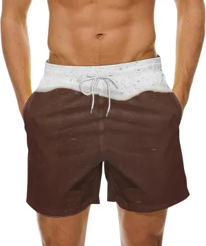 Swim Trunks 2024 Short Pants Casual Printed Short Floral Beach Splicing Fashion Beach Pants Dissolving Swim Trunks