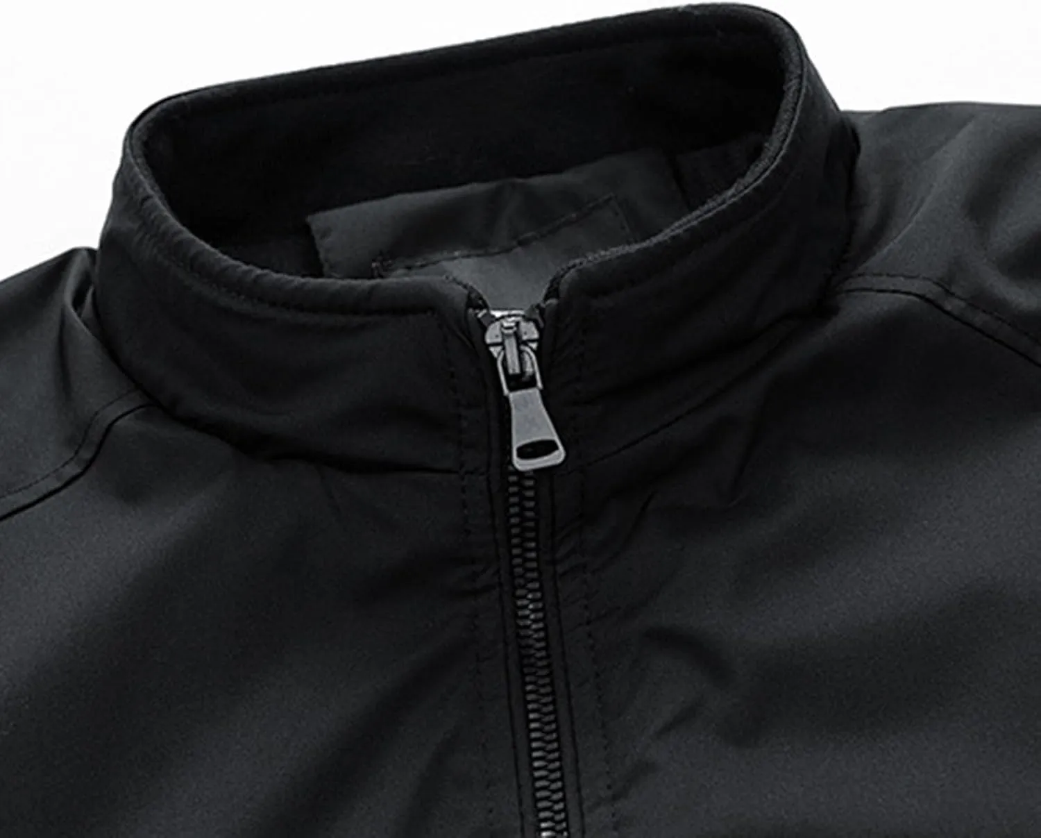 Tactical Jacket for Men Lightweight Softshell Jacket Zip Up Long Sleeve Stand Collar Bomber Jacket Winter Warm Coat