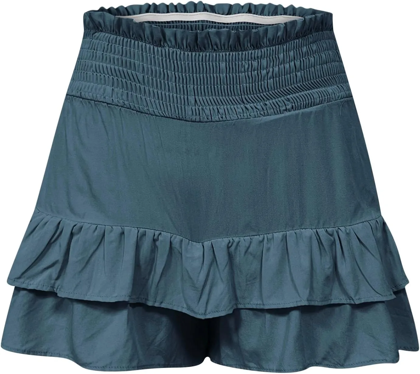 TANGNADE Women Ruffle Shorts Layered Bottoms Pleated Tiered High Waisted Shorts Summer Streetwear Fashion Trendy Clothes