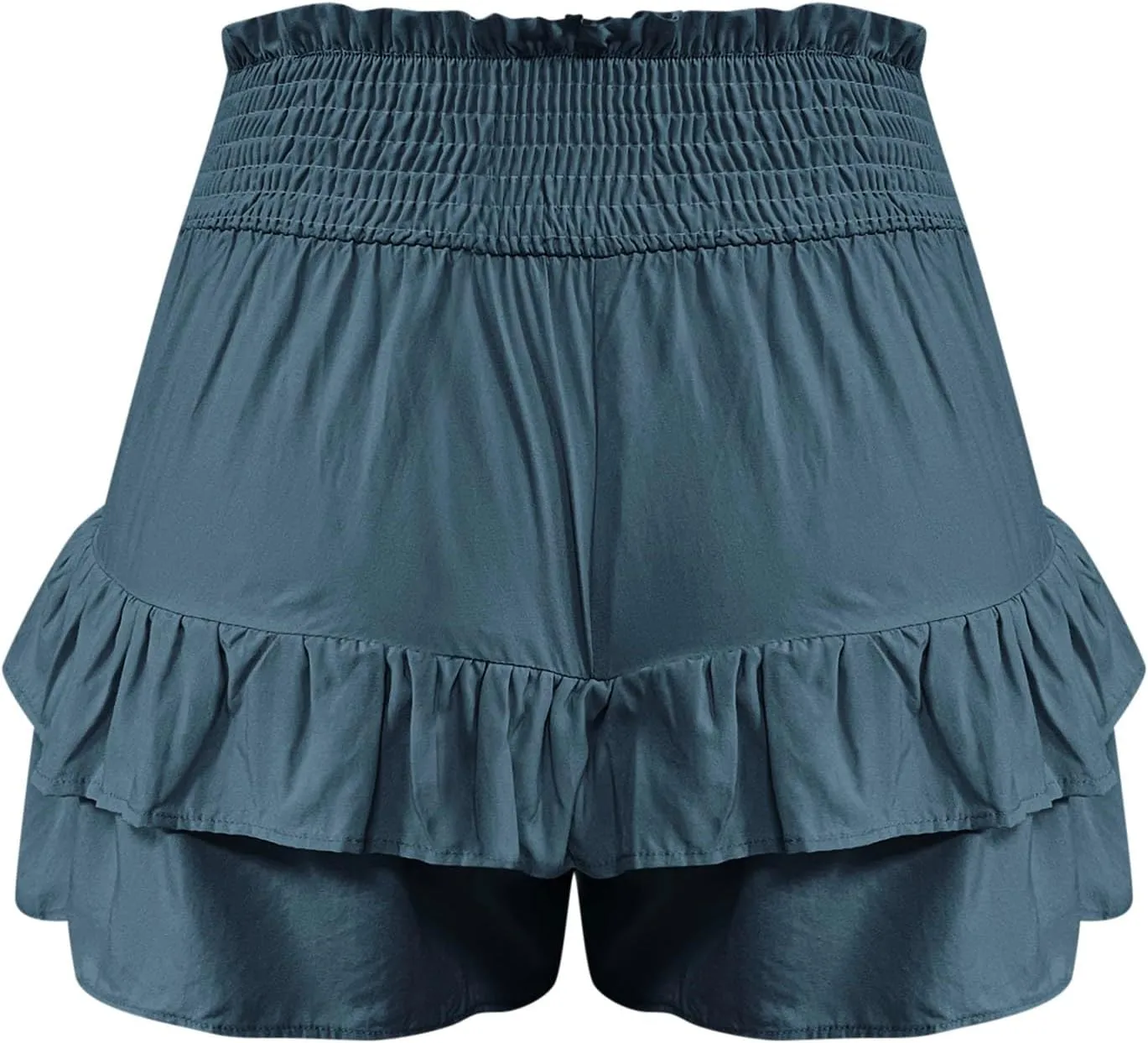 TANGNADE Women Ruffle Shorts Layered Bottoms Pleated Tiered High Waisted Shorts Summer Streetwear Fashion Trendy Clothes