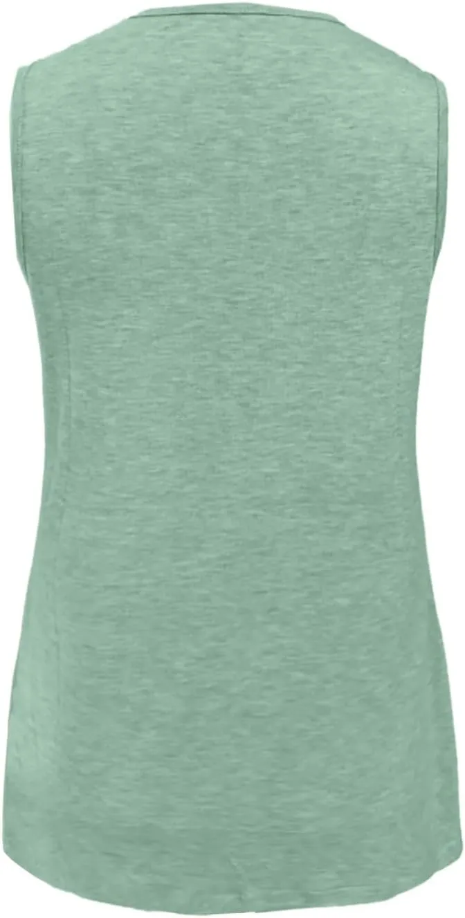 Tank Top for Women Summer V Neck T Shirt Trendy Sleeveless Basic Tee Shirts Loose Fit 2025 Vacation