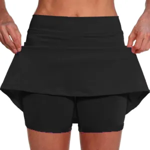 Tennis Skorts for Women Golf Athletic Activewear Skorts Mini Summer Workout Running Shirts with Pockets