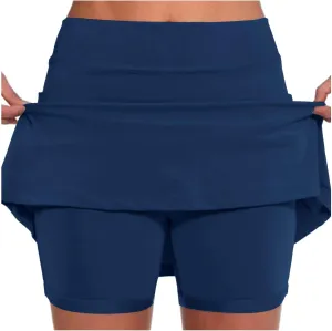 Tennis Skorts for Women Golf Athletic Activewear Skorts Mini Summer Workout Running Shirts with Pockets