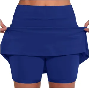 Tennis Skorts for Women Golf Athletic Activewear Skorts Mini Summer Workout Running Shirts with Pockets