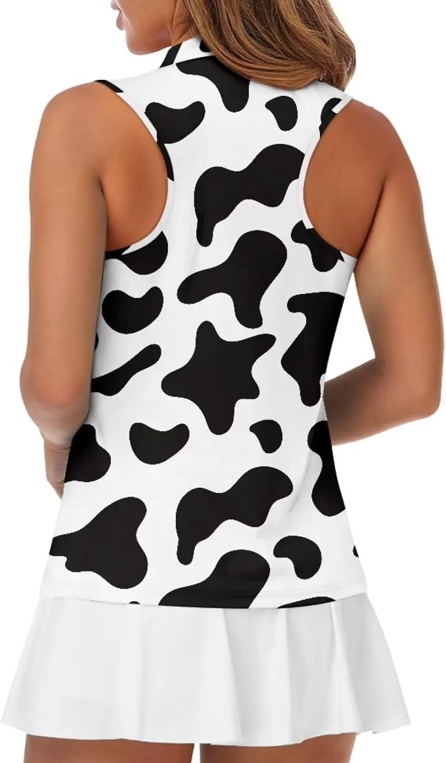 TOADDITDO Women's Golf Top Sleeveless Collared Tennis Tank Tops Shirts Quick Dry Activewear Size XS-2XL