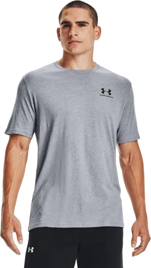Under Armour Men's Sportstyle Left Chest Short-Sleeve T-Shirt , Steel Light Heather (036)/Black , X-Large