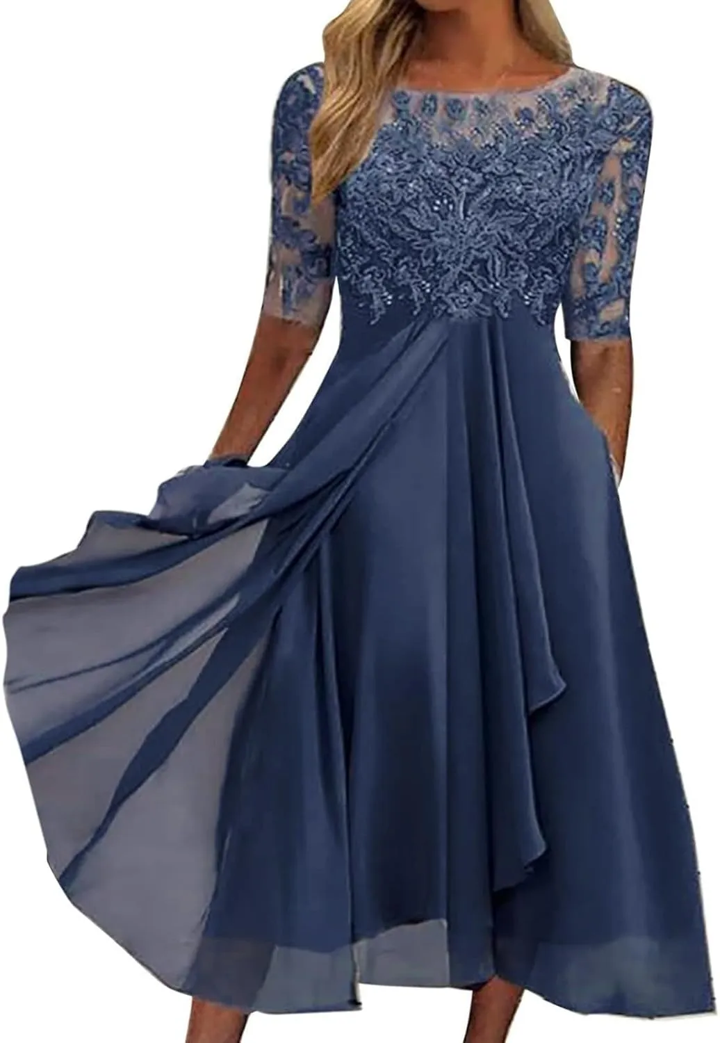 Wedding Guest Dresses for Women V Neck Short Sleeve Elegant Lace Party Gowns 2025 Summer A-line Formal Dress