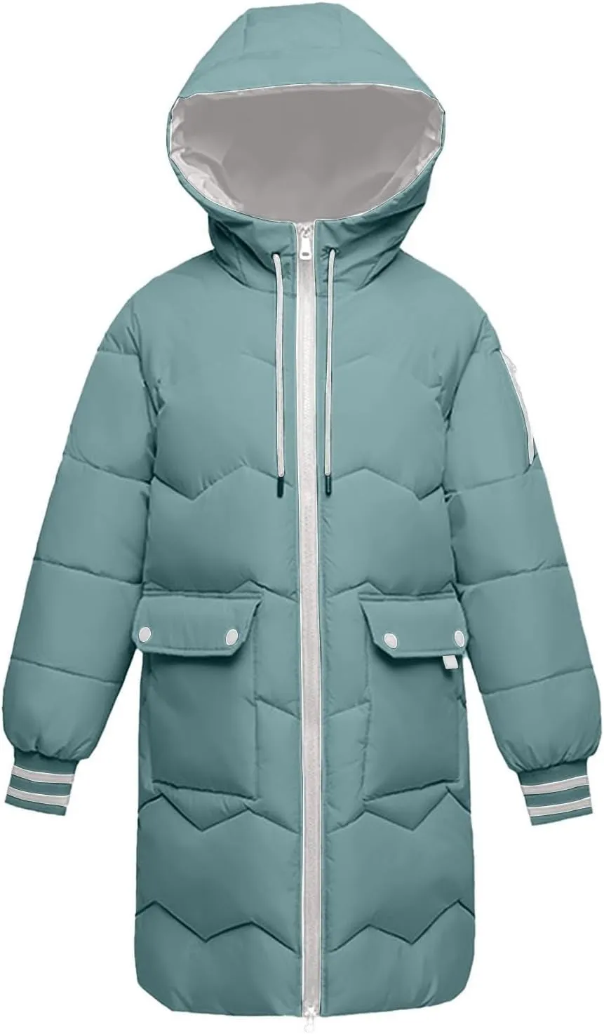 Winter Coats For Women 2024 Long Down Puffer Parka Jacket Winter Down Hooded Long Quilted Puffer Ladies Outerwear