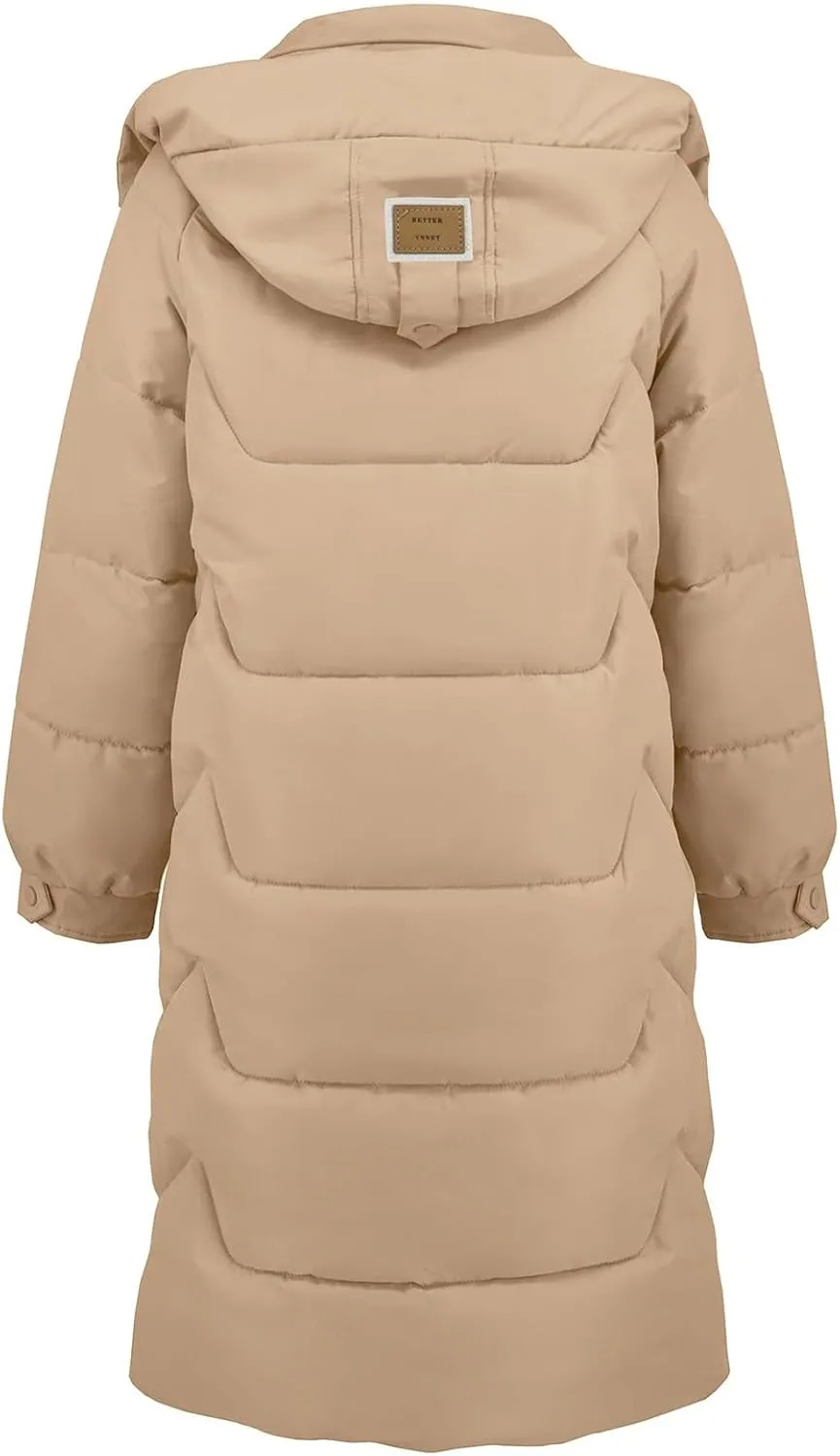 Winter Down Jacket Coat for Women Winter Long Puffer Hooded Zip Up Thickened Down Jackets Trendy Clothes Outerwear