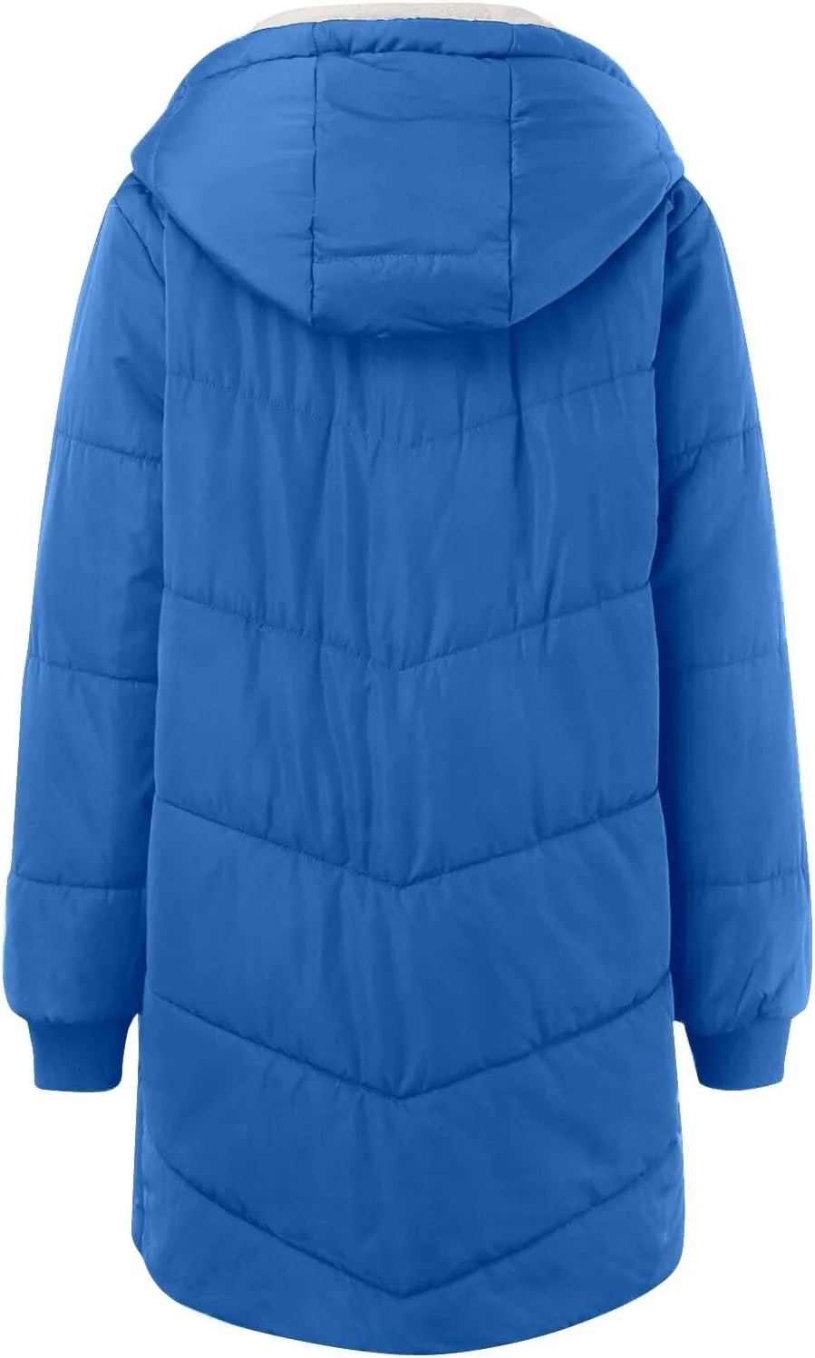 Winter Warm Coats for Women Warm Down Jacket Sherpa Fleece Lined Long Hooded Puffer Jacket Winter Fashion Clothes