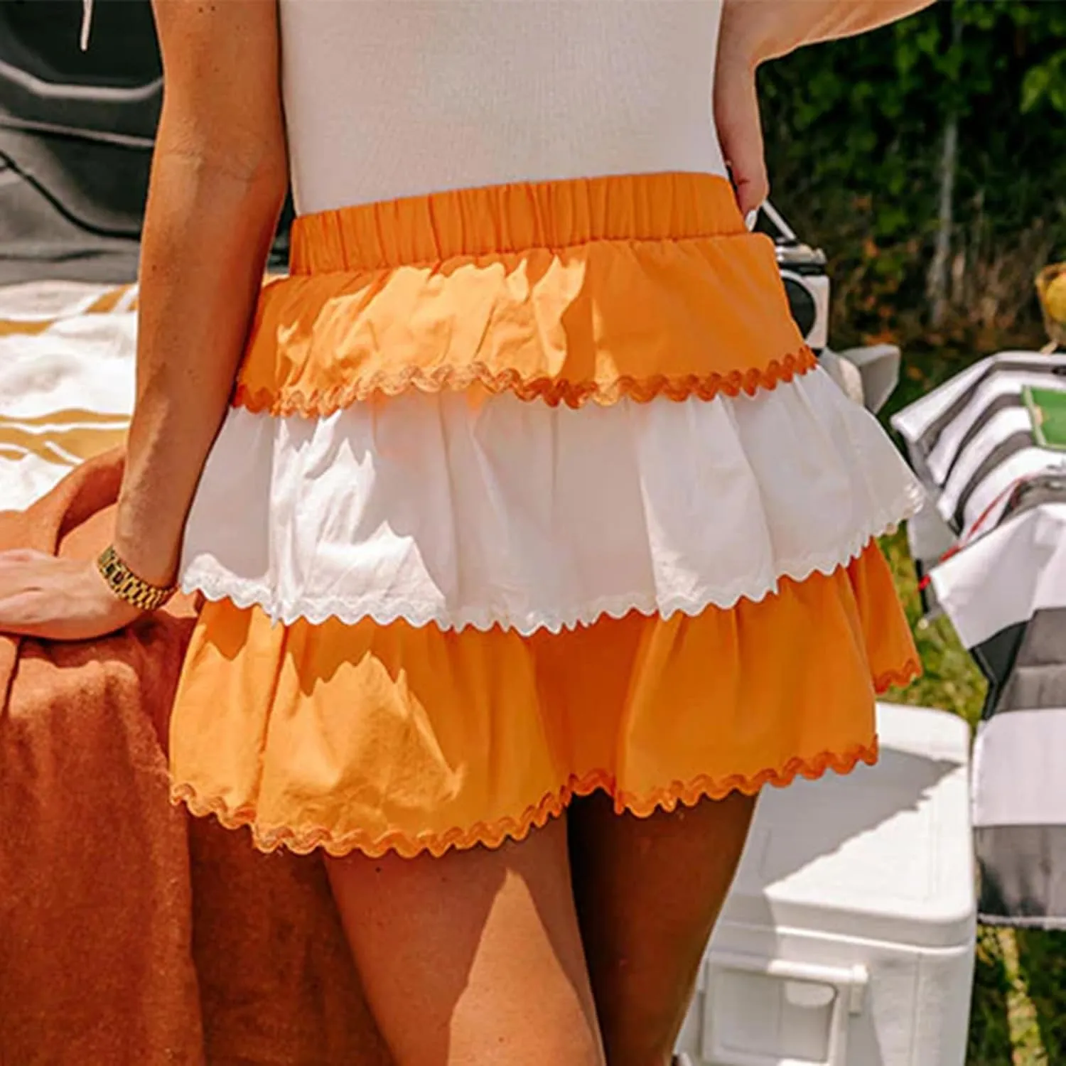 Women Men's Sissy Mini Skirt Y2k Gingham Plaid Lace Trim Pleated Short Skirt Ruffle Tiered Anime Skirts Halloween Cosplay