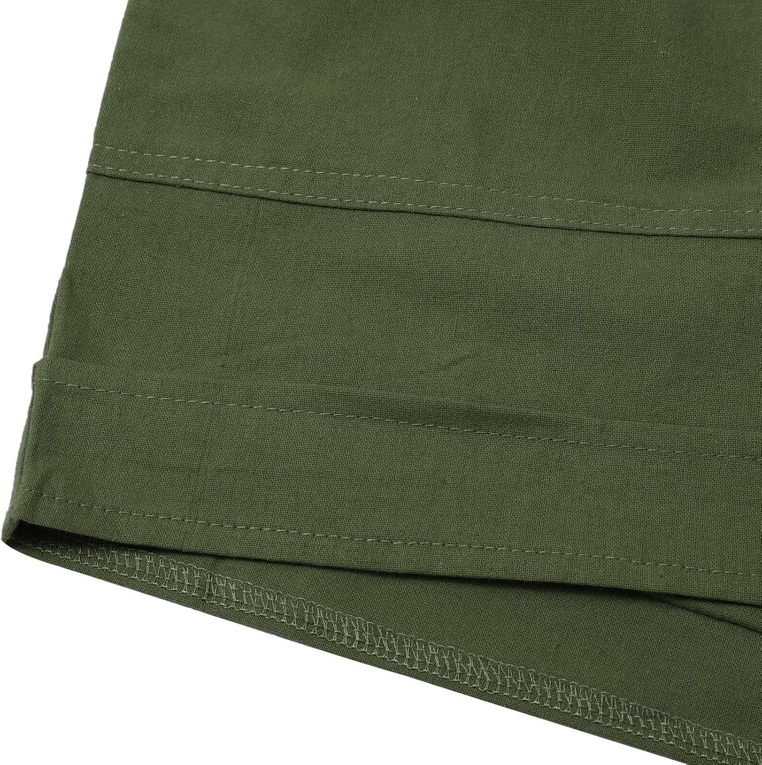 Women Summer High Elastic Waisted Linen Palazzo Pants Wide Leg Long Button Up Loose Pant Trousers with Pocket