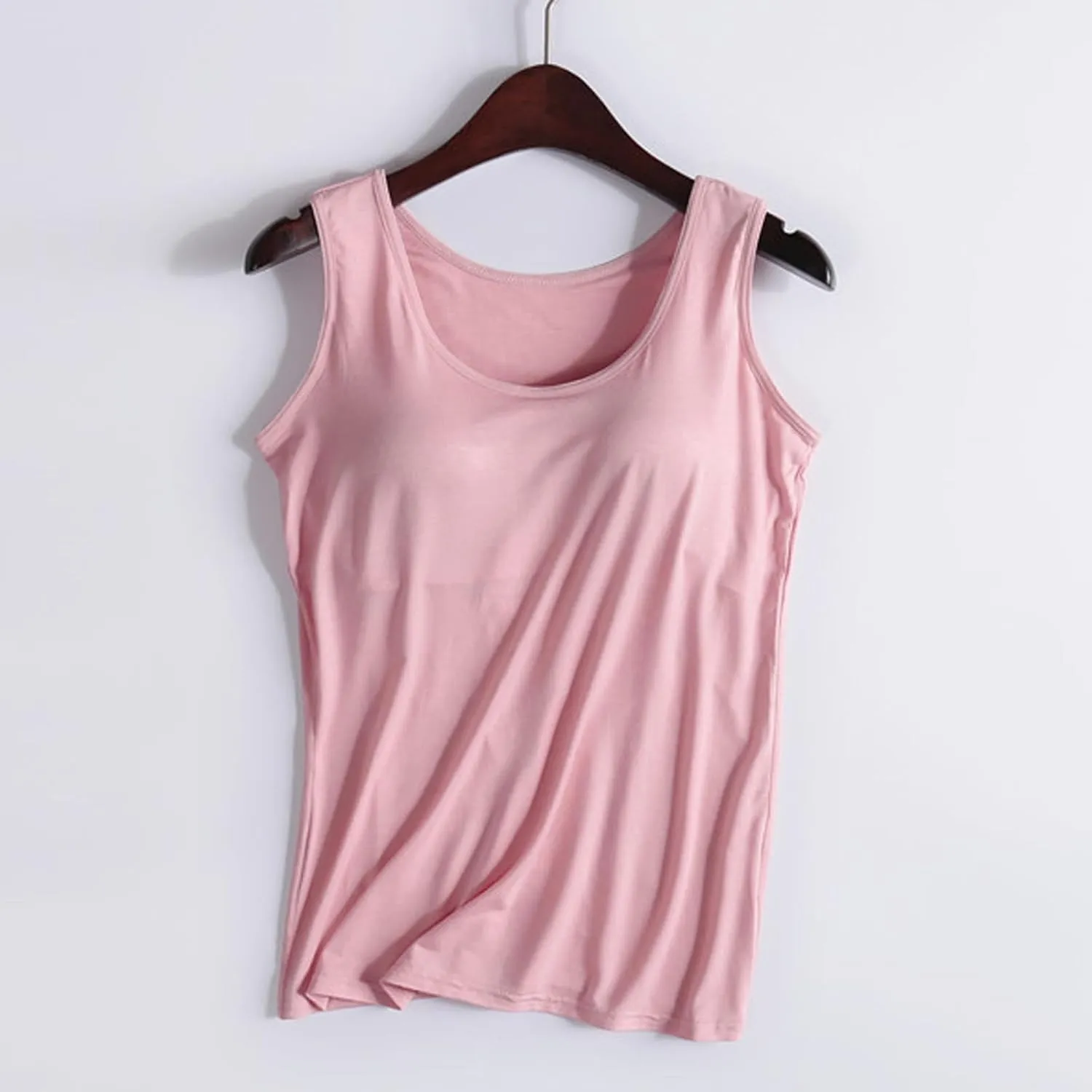 Women Tank Tops with Padded, Sleeveless Yoga Vest Soft Workout Racerback Tank-Top Built-in Bra Vests Sports Shirt