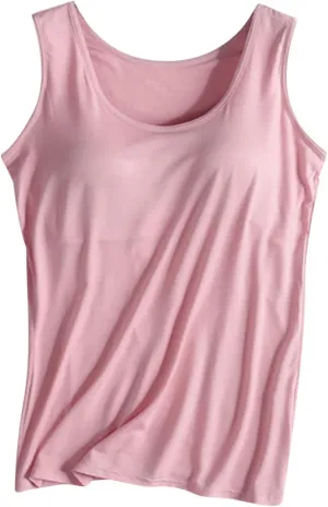 Women Tank Tops with Padded, Sleeveless Yoga Vest Soft Workout Racerback Tank-Top Built-in Bra Vests Sports Shirt
