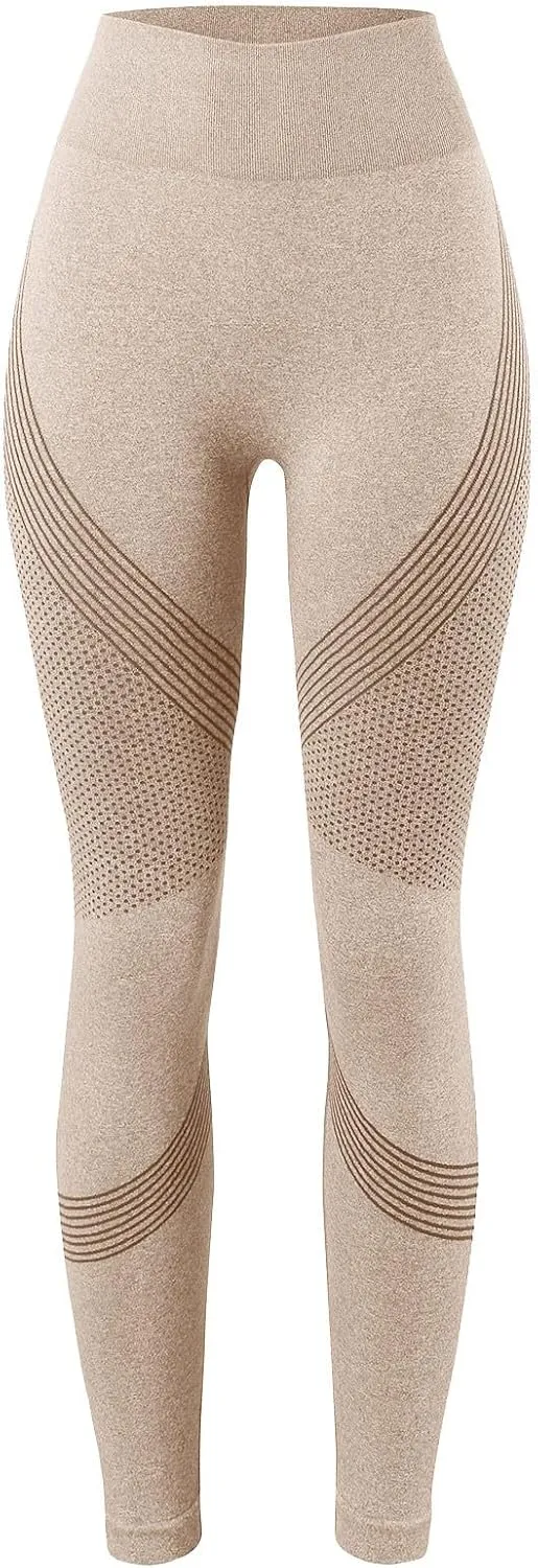 Womens High Waist Yoga Pants Smile Contour Tummy Control Slimming Booty Leggings Workout Running Butt Lift Tights