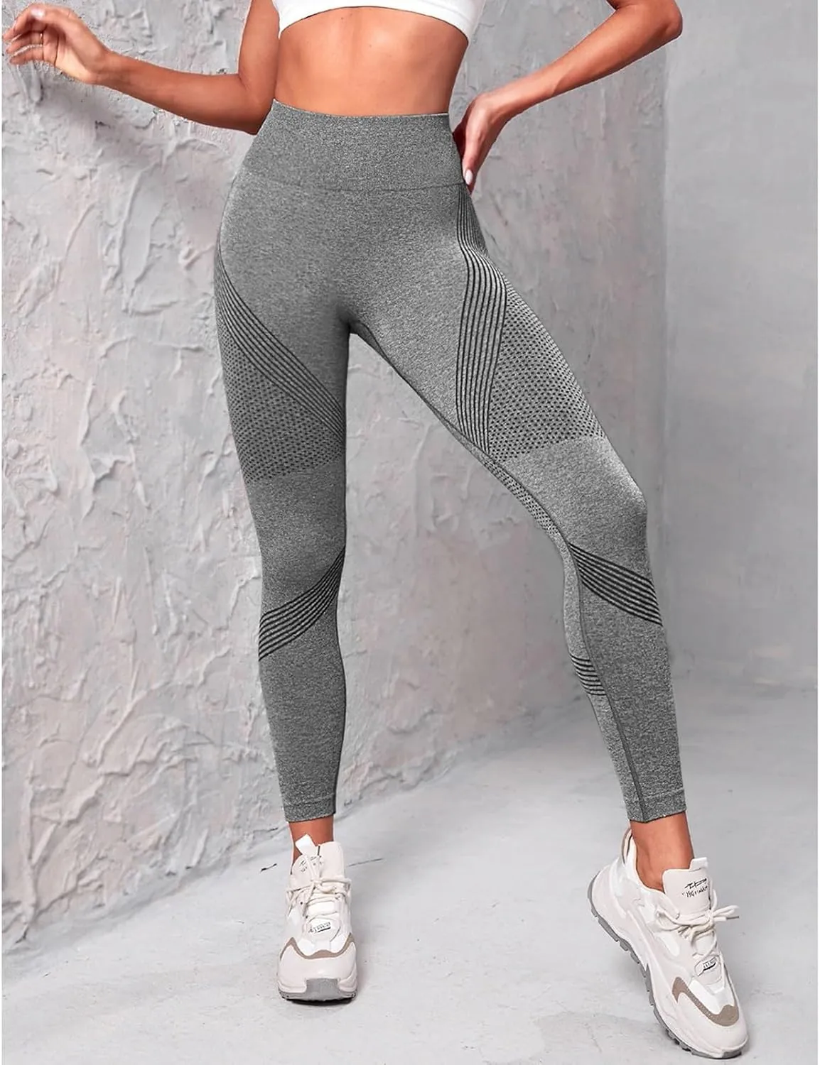 Womens High Waisted Yoga Pants Stretch Tummy Control Leggings Soft Butt Lifting Body Shaper Activewear Gym Clothes