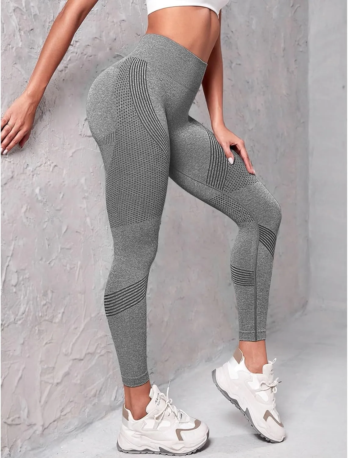 Womens High Waisted Yoga Pants Stretch Tummy Control Leggings Soft Butt Lifting Body Shaper Activewear Gym Clothes