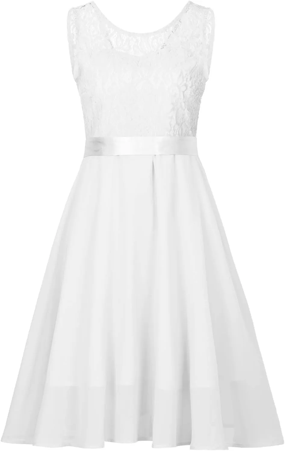 Womens Lace Patchwork Cocktail Dress Wedding Guest Prom Party Homecoming A-Line Swing Dress Fashion Sundress
