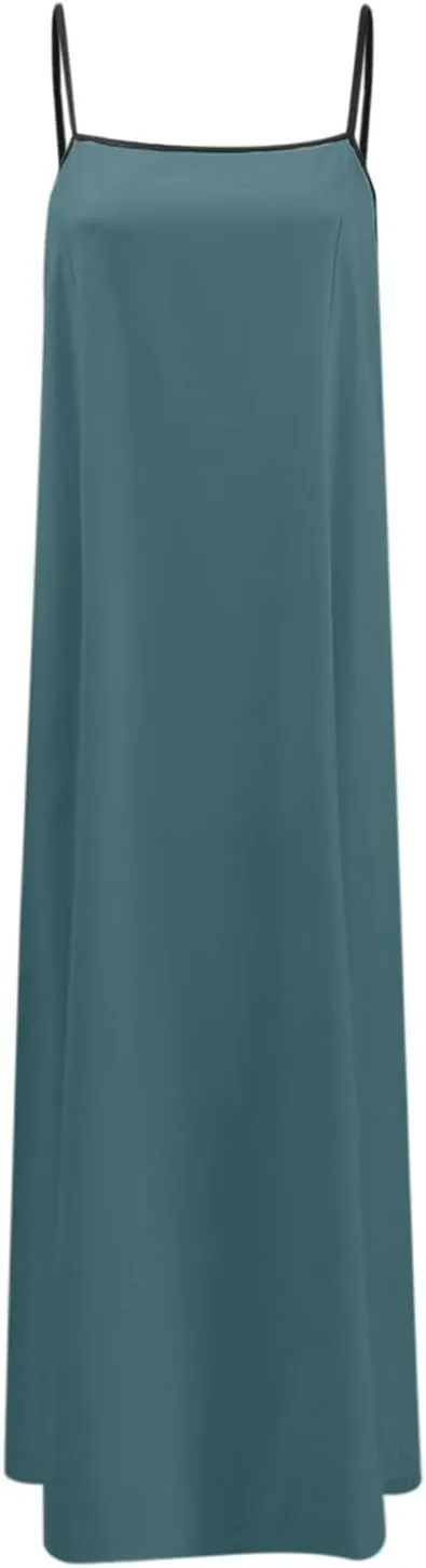 Womens Maxi Dress Summer Spaghetti Strap Maxi Dress Sleeveless Backless Flowy Long Beach Dresses 2025