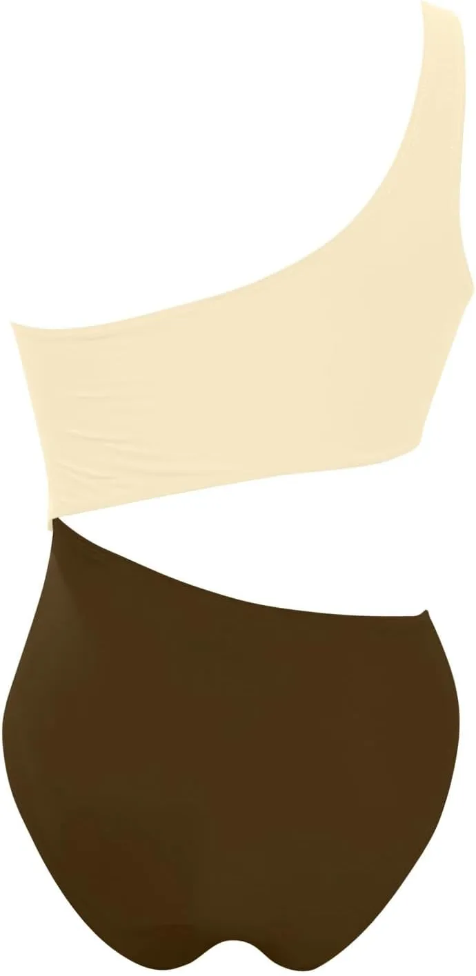 Womens One Piece Swimsuits Cut Out Swimsuit V Neck Crisscross Back Tie Bathing Suit Slimming Halter Swimwear