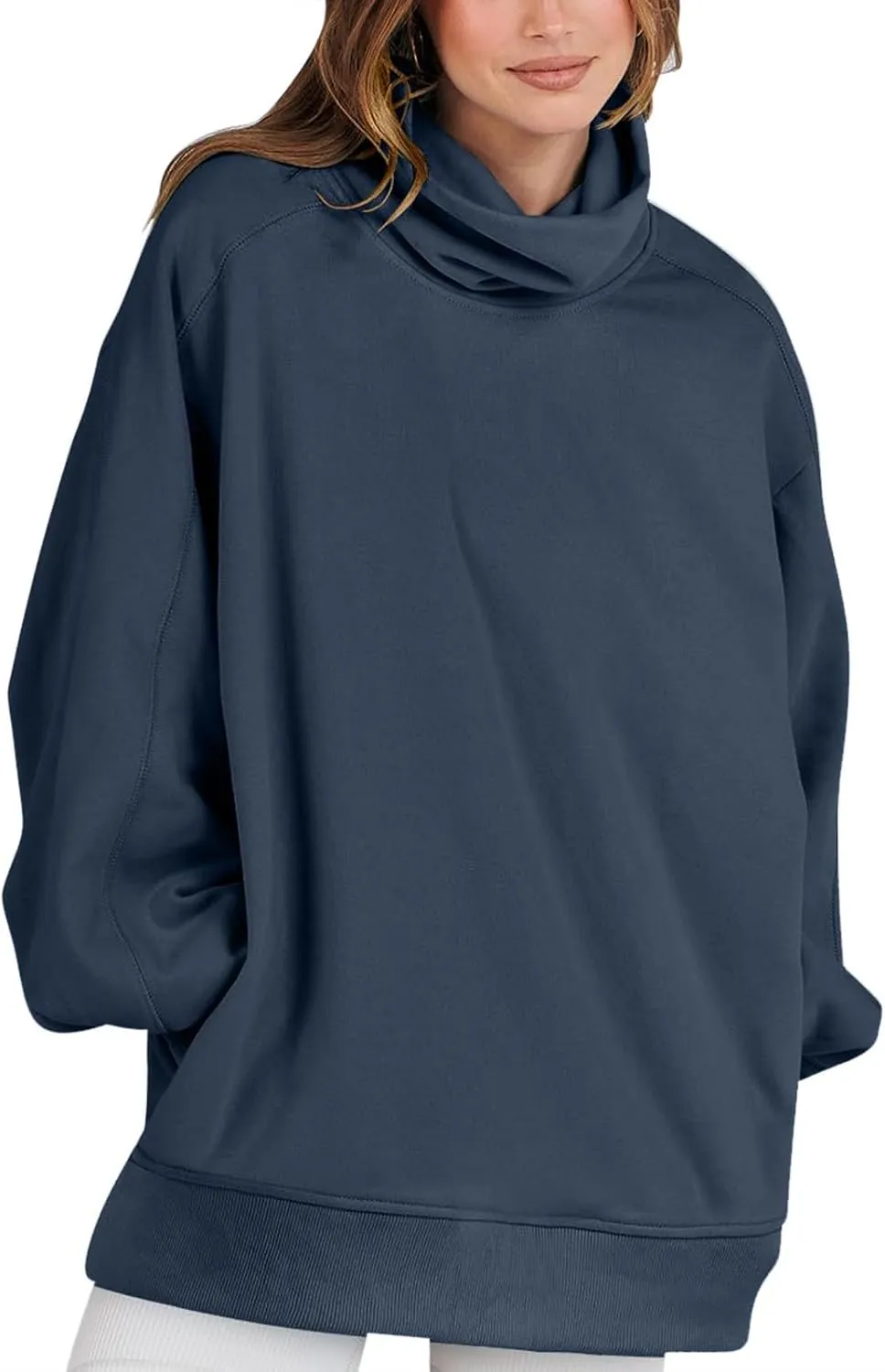 Women's Oversized Sweatshirt Casual Loose Long Sleeve Turtleneck Pullover Sweaters 2024 Fall Teen Girl Preppy Clothes