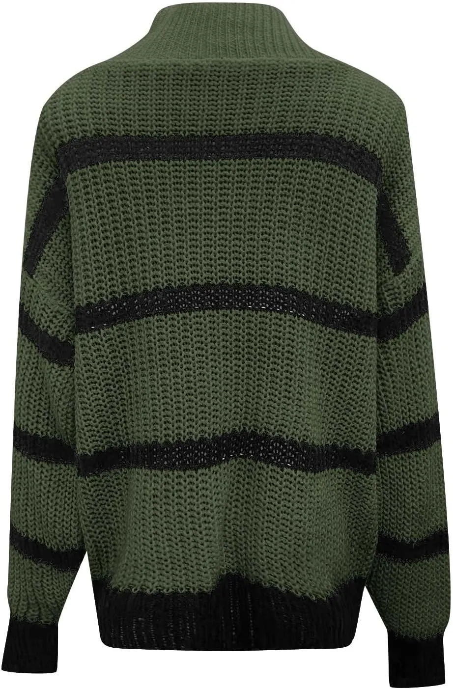 Womens Oversized Turtleneck Sweaters 2024 Fall Long Sleeve Tunic Sweater Color Block Cable Knit Pullover Jumpers Tops