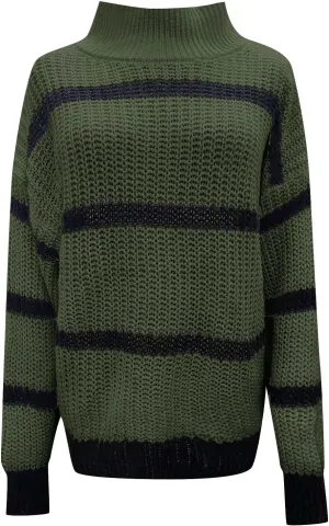 Womens Oversized Turtleneck Sweaters 2024 Fall Long Sleeve Tunic Sweater Color Block Cable Knit Pullover Jumpers Tops