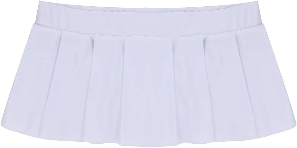 Women's Ruffled Pleated Mini Skirt Schoolgirl Role Play Lingerie Nightwear Clubwear
