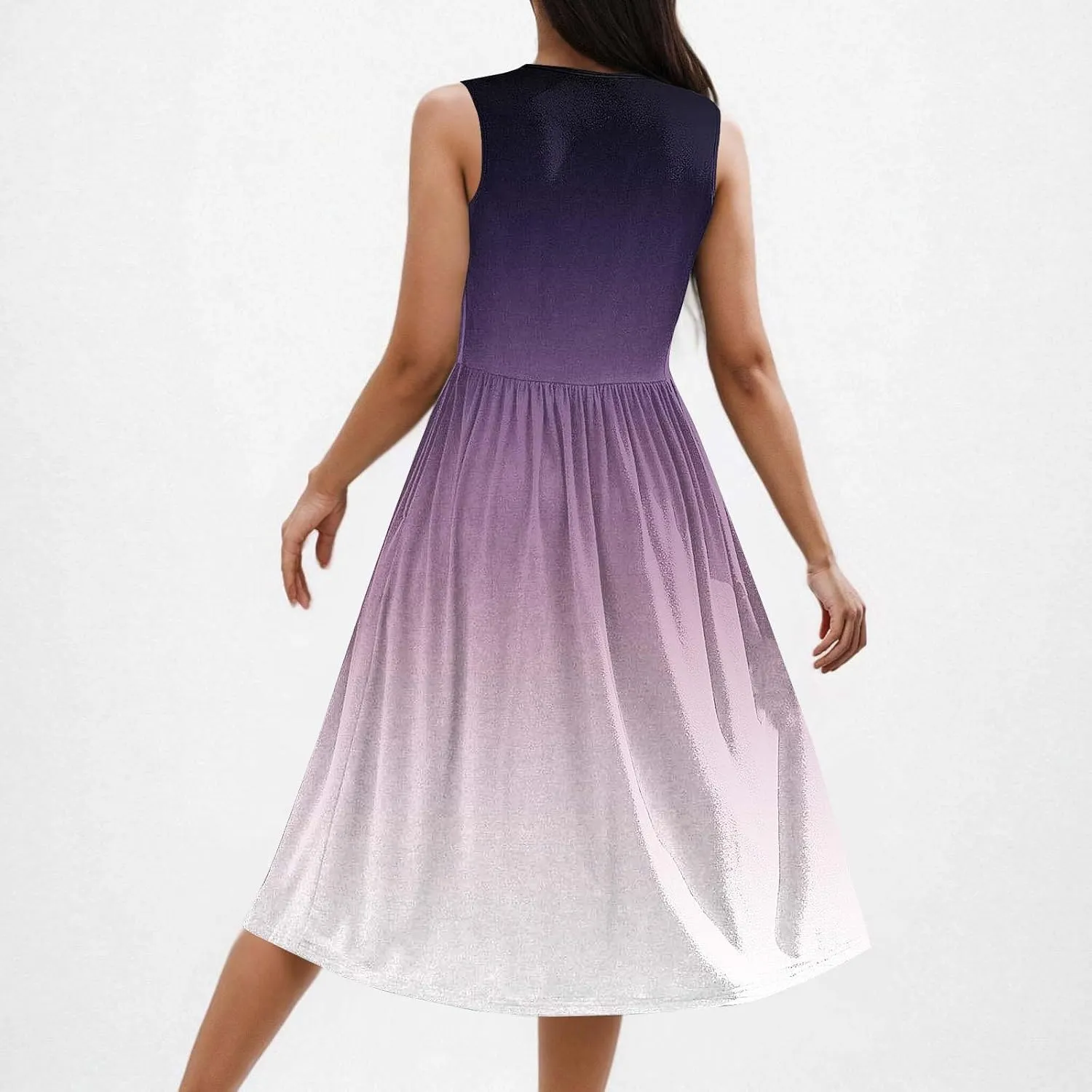 Womens Sleeveless Beach Dresses Trendy Swimsuit Cover Ups Vacation Dresses Flowy Mini Dress Swing Dresses