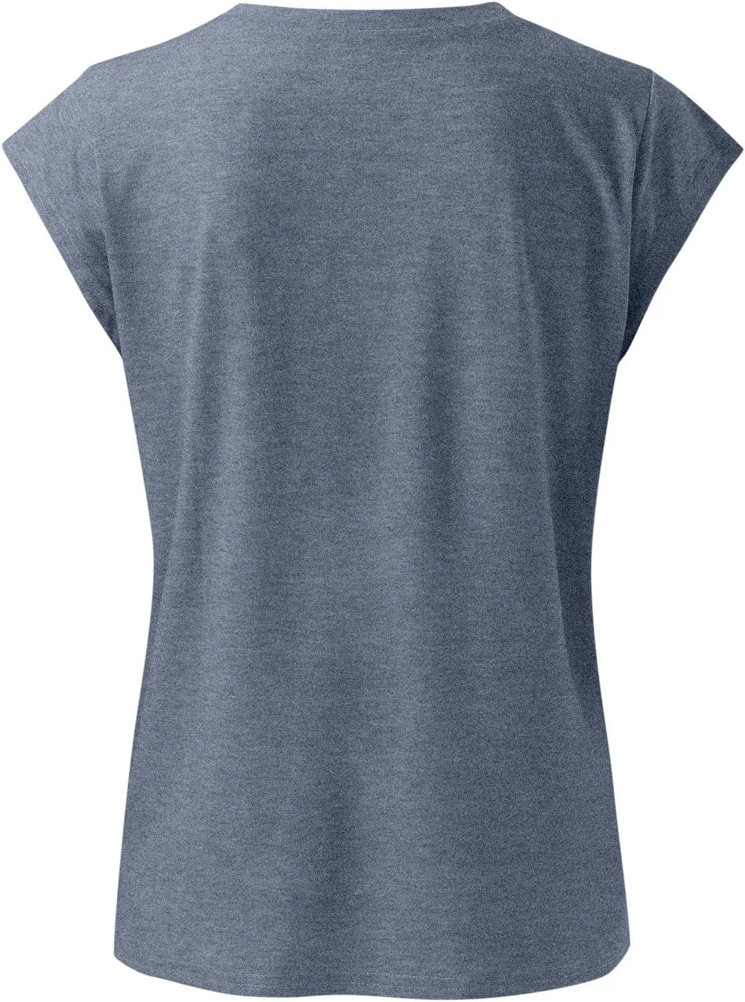 Women's Summer Tops 2025 Trendy Plus Size Cap Sleeve T Shirts Loose Fit Tank Top V Neck Solid Casual Tunic Blouse