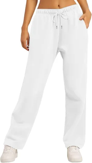 Womens Sweatpants Drawstring High Waisted Bottoms Plus Size Joggers Running Comfy Ski Hiking Pants Trousers