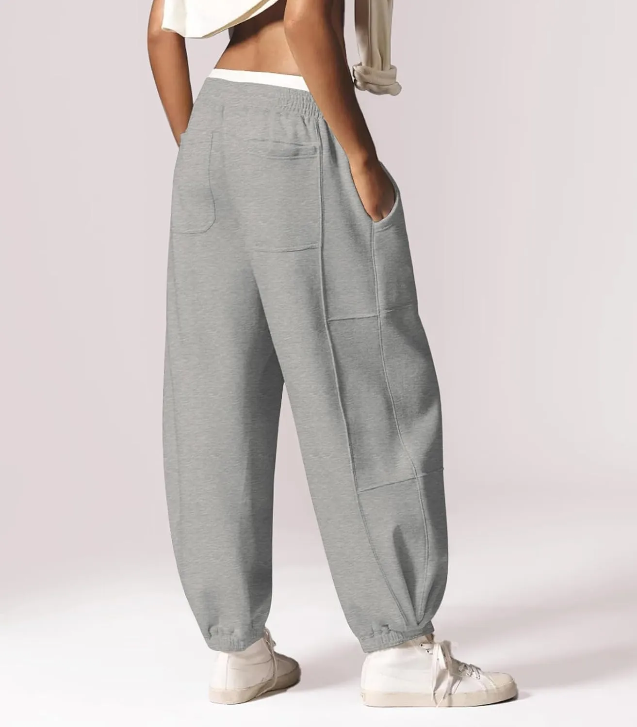 Women’s Sweatpants Joggers with Pockets Baggy Cinch Bottom Sweatpant Loose Mid Rise Casual Workout Active Lounge Sweat Pant