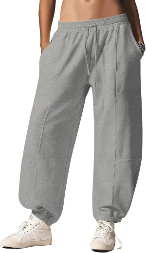 Women’s Sweatpants Joggers with Pockets Baggy Cinch Bottom Sweatpant Loose Mid Rise Casual Workout Active Lounge Sweat Pant