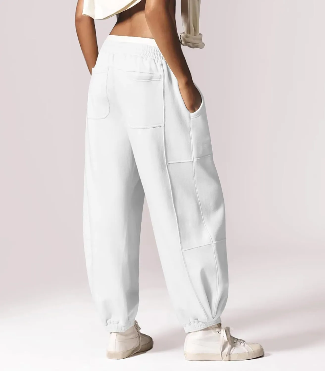 Women’s Sweatpants Joggers with Pockets Baggy Cinch Bottom Sweatpant Loose Mid Rise Casual Workout Active Lounge Sweat Pant