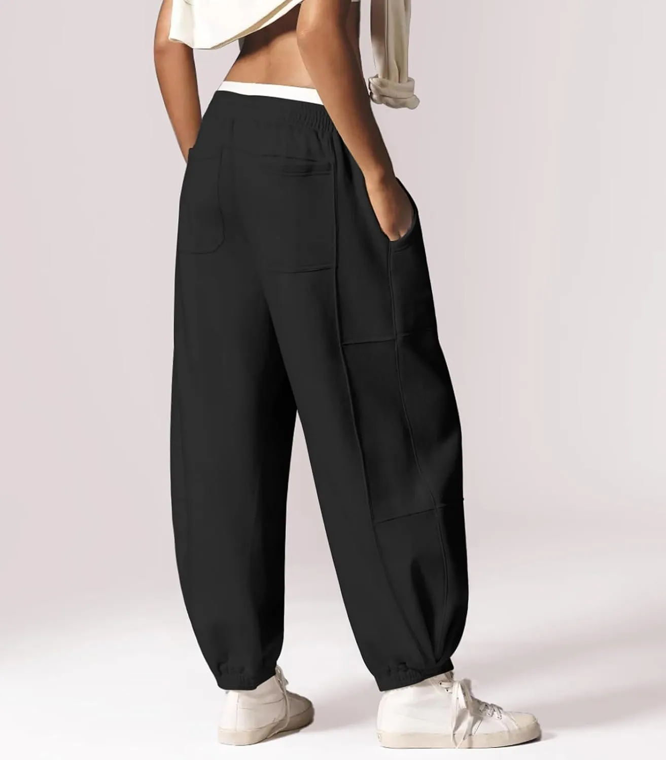 Women’s Sweatpants Joggers with Pockets Baggy Cinch Bottom Sweatpant Loose Mid Rise Casual Workout Active Lounge Sweat Pant
