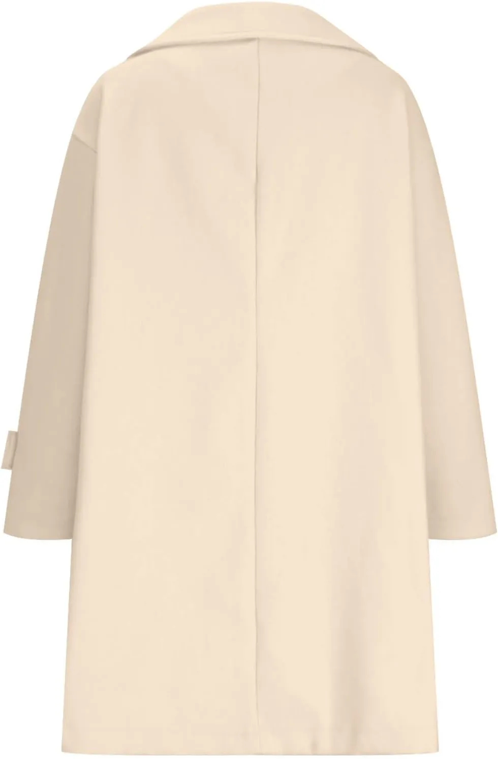 Women's Wool Blend Pea Coat Lapel Button Up Outerwear Trendy Jacket Business Overcoat Long Trench Coats with Pocket