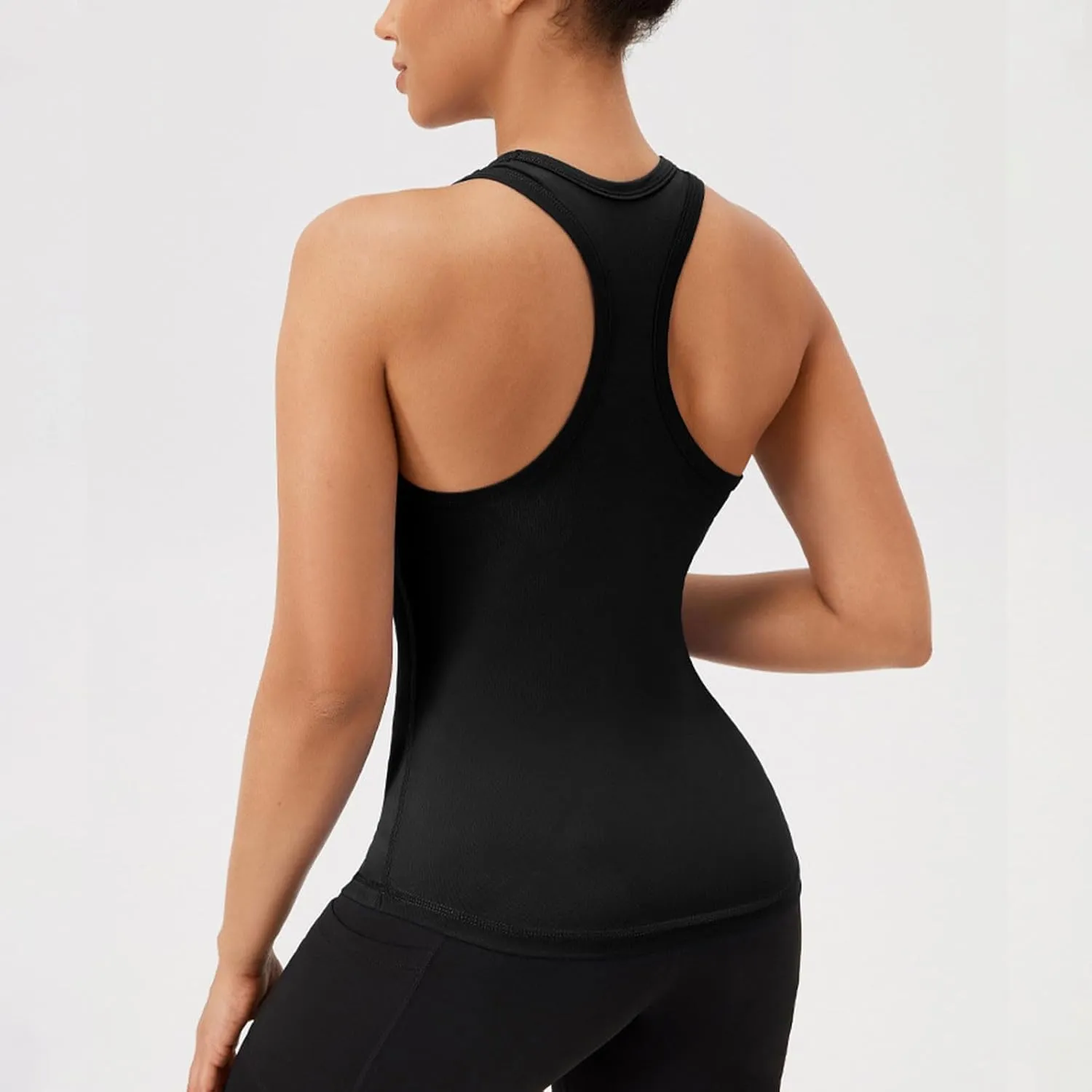 Women's Workout Racerback Sleeveless Tops Scoop Neck Athletic Tank Tops 2025 Summer Quick Dry Running Gym Yoga Shirts