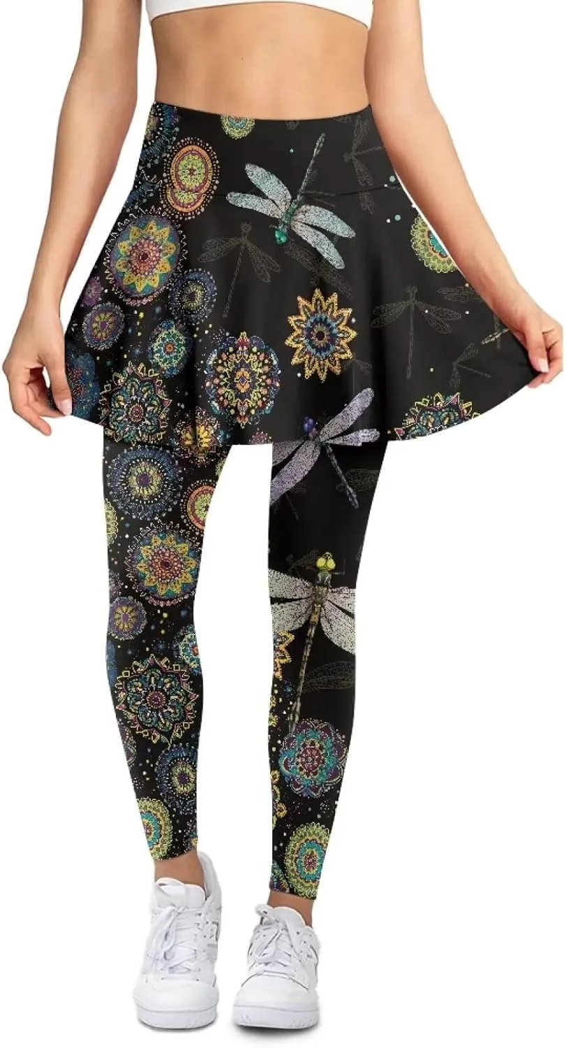 YEXIATODO Skirted Leggings for Women Athletic Skorts Skirts for Women Activewear Girls Pleated Tennis Skirt XS-3XL
