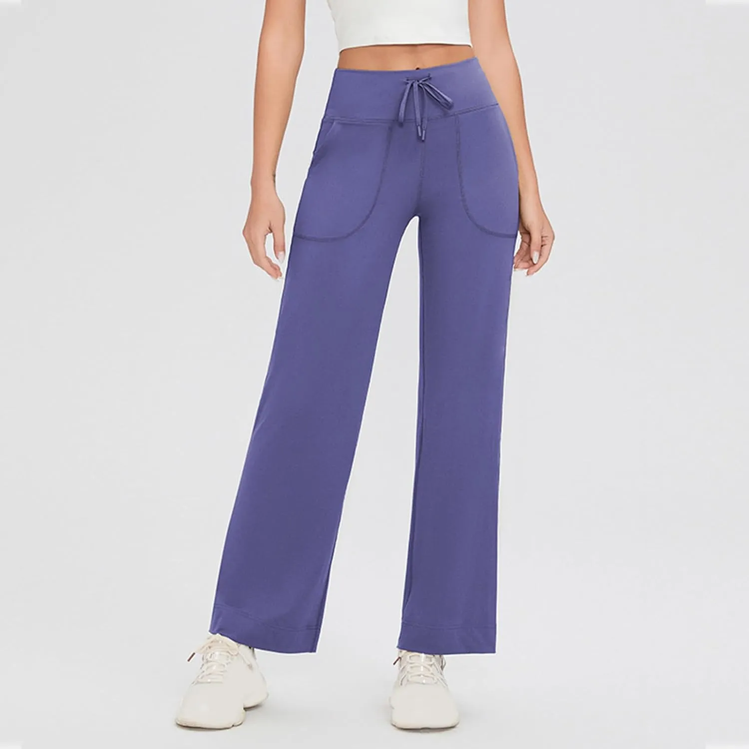 Yoga Pants with Side Pockets, Bell Bottoms for Women,Womens Trouser Pants,Womens Leggings High Waisted