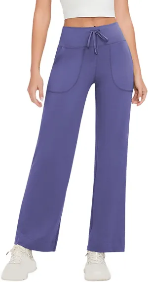 Yoga Pants with Side Pockets, Bell Bottoms for Women,Womens Trouser Pants,Womens Leggings High Waisted