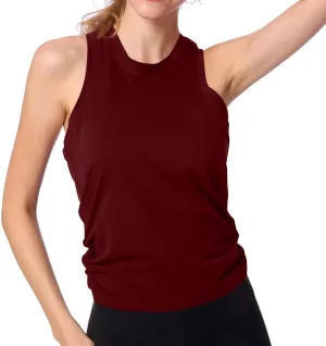 Yoga Tee Shirts for Women Summer Solid Color Athletic Workout Running Tank Tops Casual Fashion Breathable Blouse