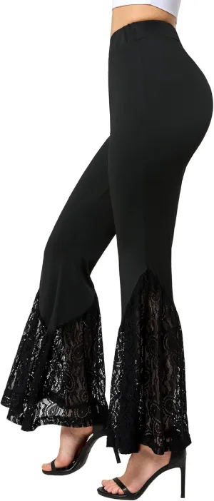 Yvette Women's Bell Bottom Pants Flare Leggings High Waist Tummy Control Wide Leg Dancing Bootcut Yoga Pants